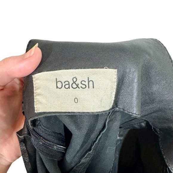 ba&sh Ludivine 100% Lambskin Leather Mini Dress Zip Jumper - Picture 12 of 14